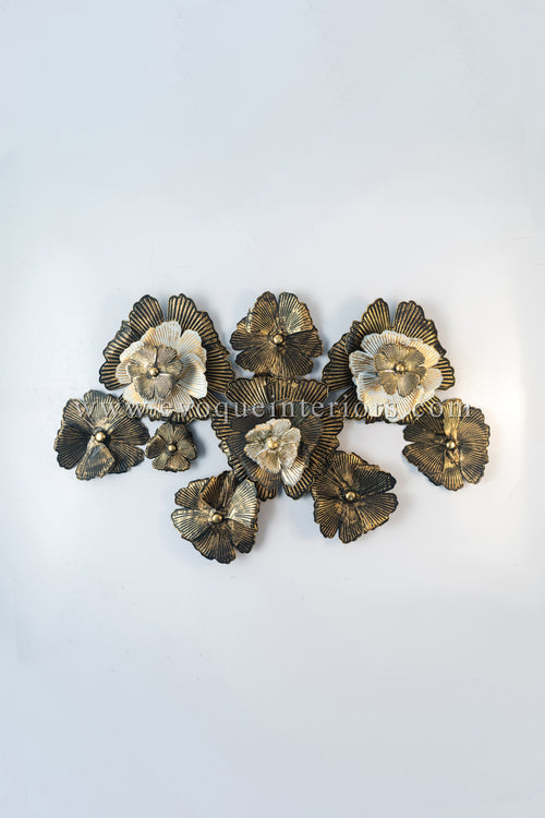 Black Floral Metal Wall Art-WA1