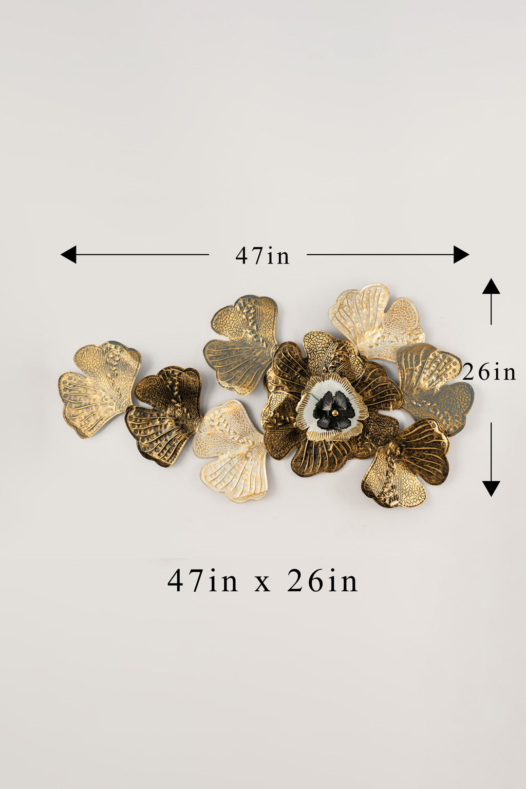 Eliora – Metal Floral Wall Art (47" x 26")-WA51