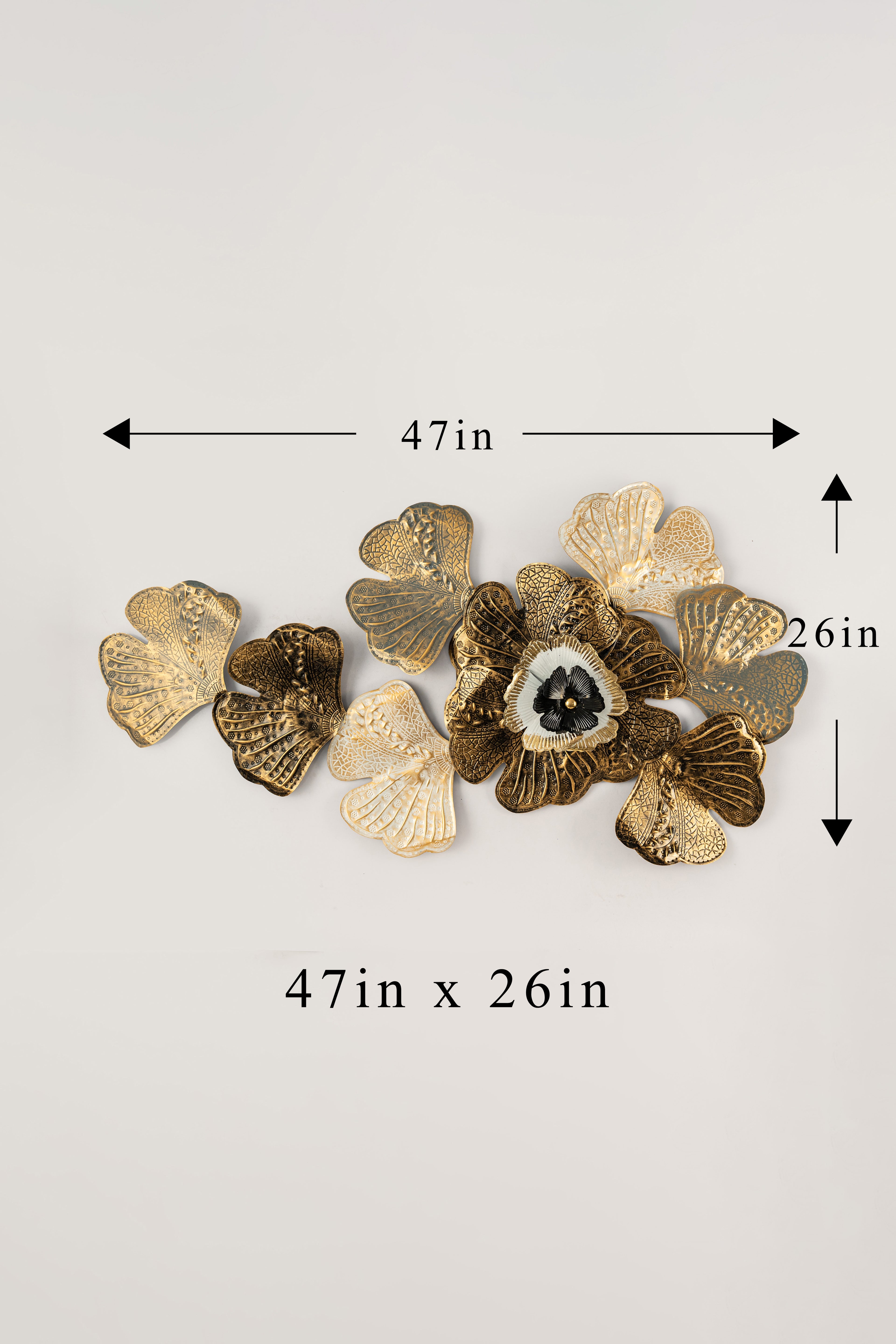 Eliora – Metal Floral Wall Art (47" x 26")-WA51