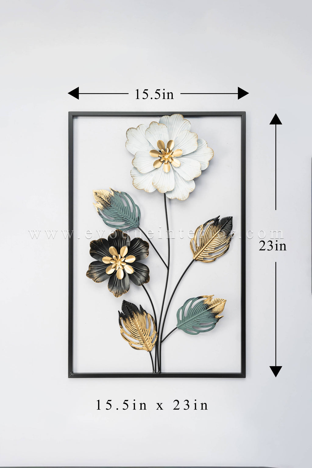 Floral Grace 3D Metal Wall Art-WA7
