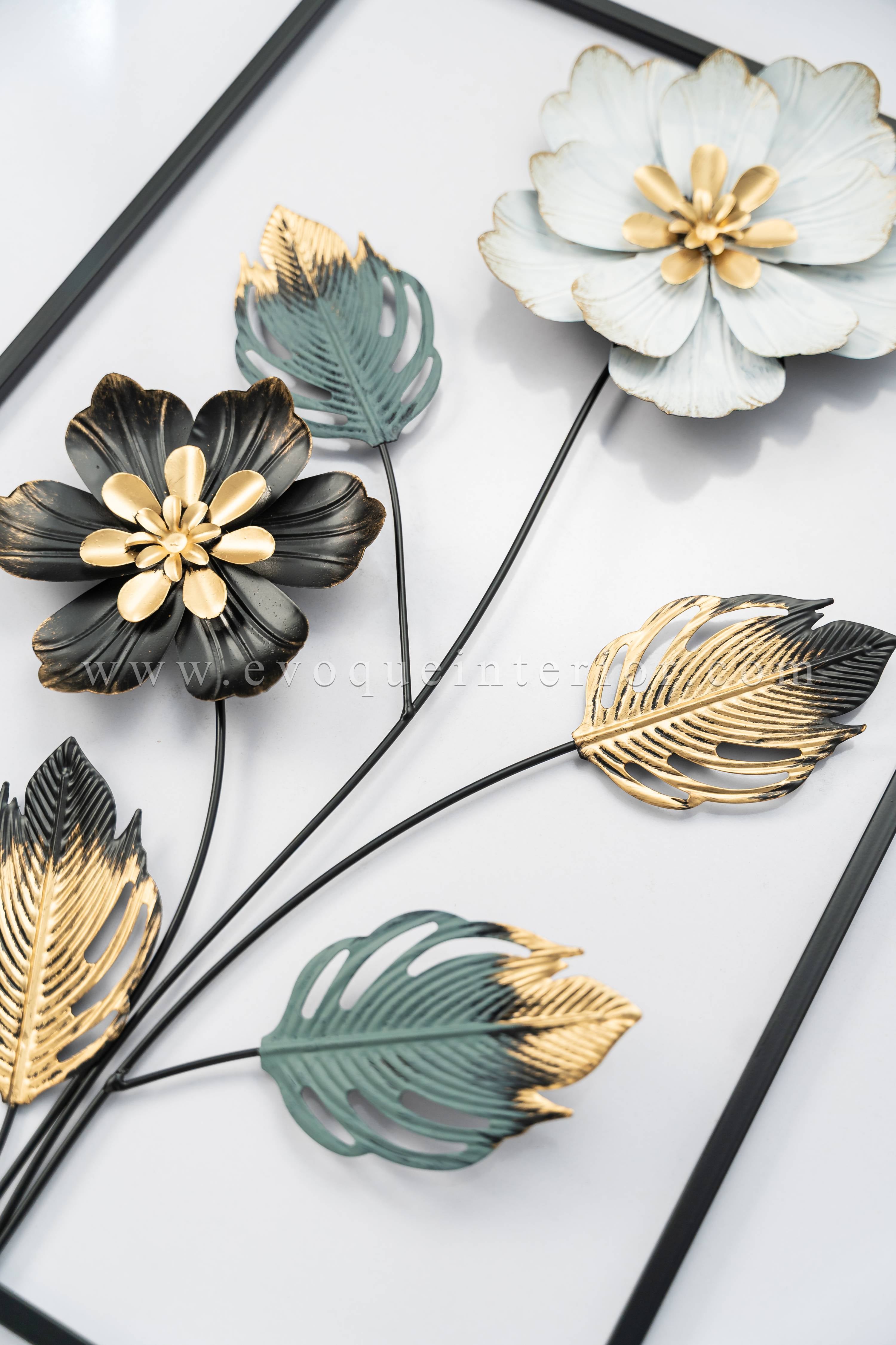 Floral Grace 3D Metal Wall Art-WA7