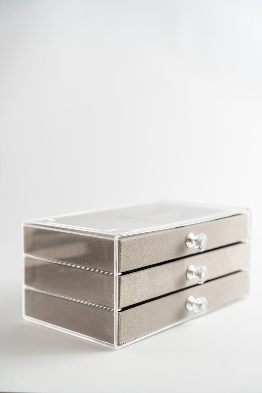 Grey Velvet Jewelry Organizer