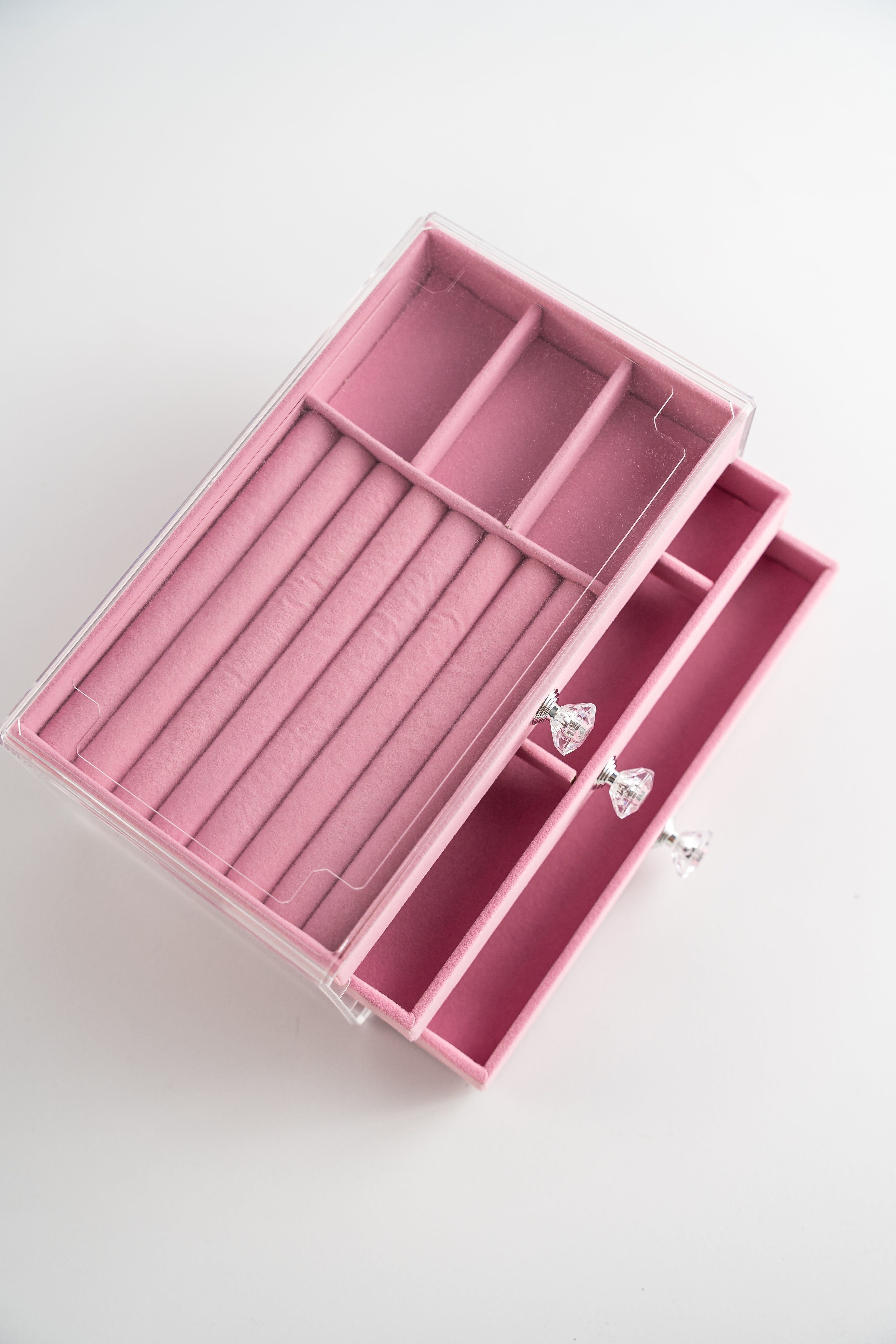 Pink Velvet Jewelry Organizer