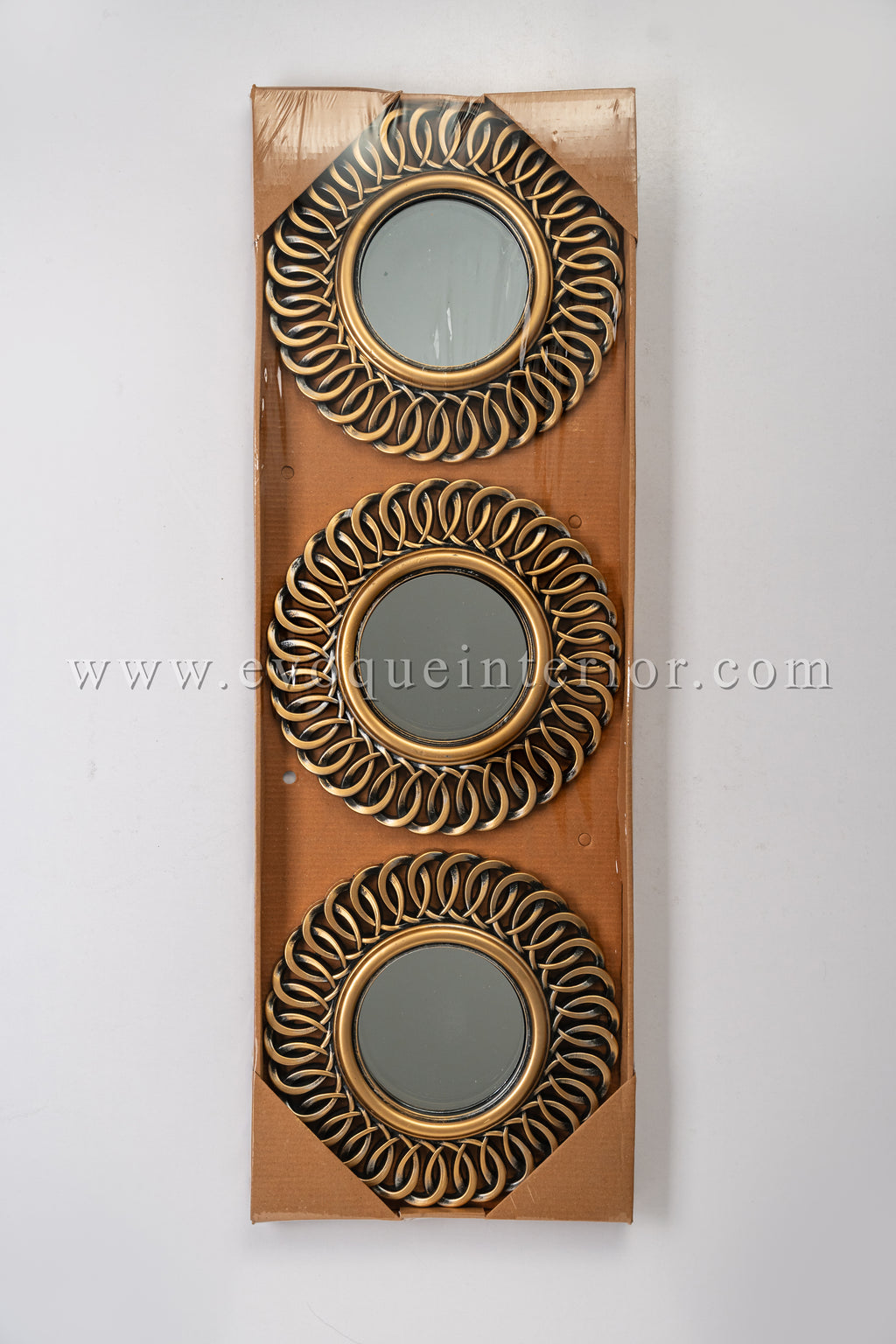 3 Ornate Copper Wall Mirrors-WM3