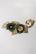 Gold & Green Botanical Metal Wall Art-WA5