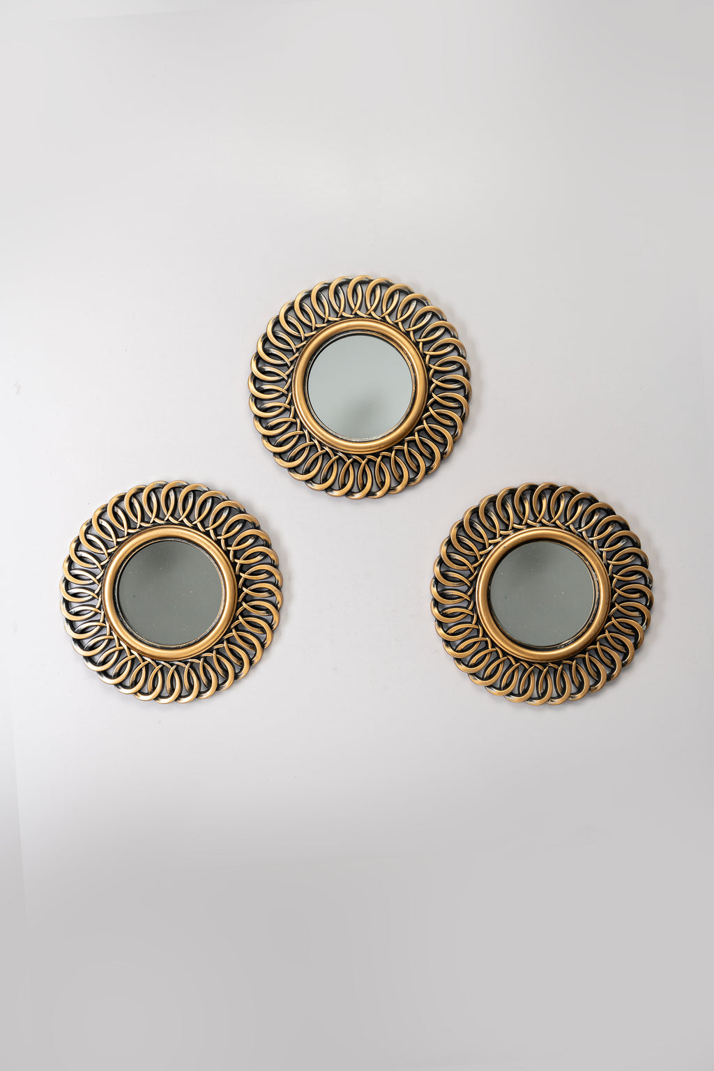 3 Ornate Copper Wall Mirrors-WM3