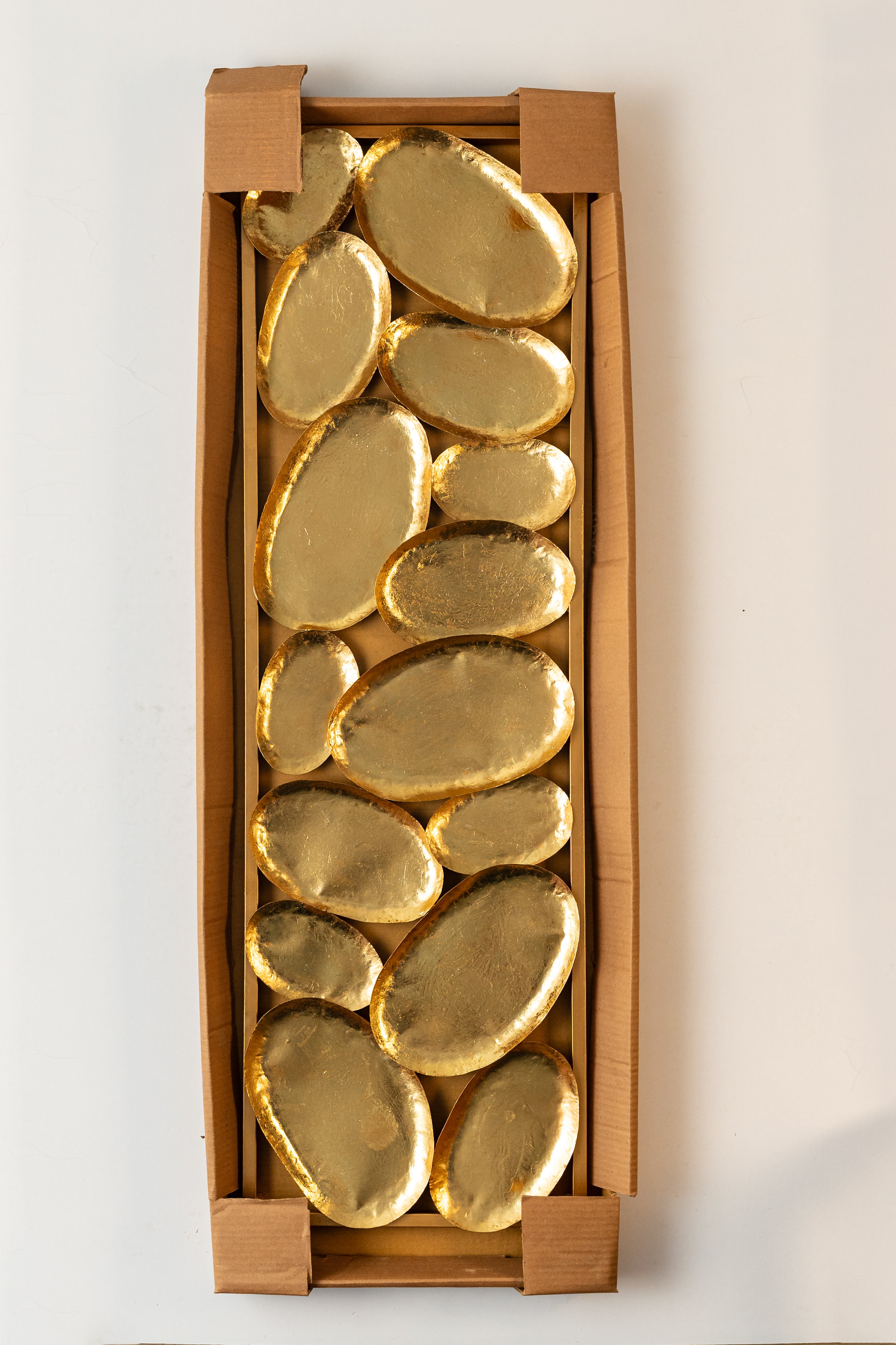 Golden Pebble Wall Art Panel-WA30