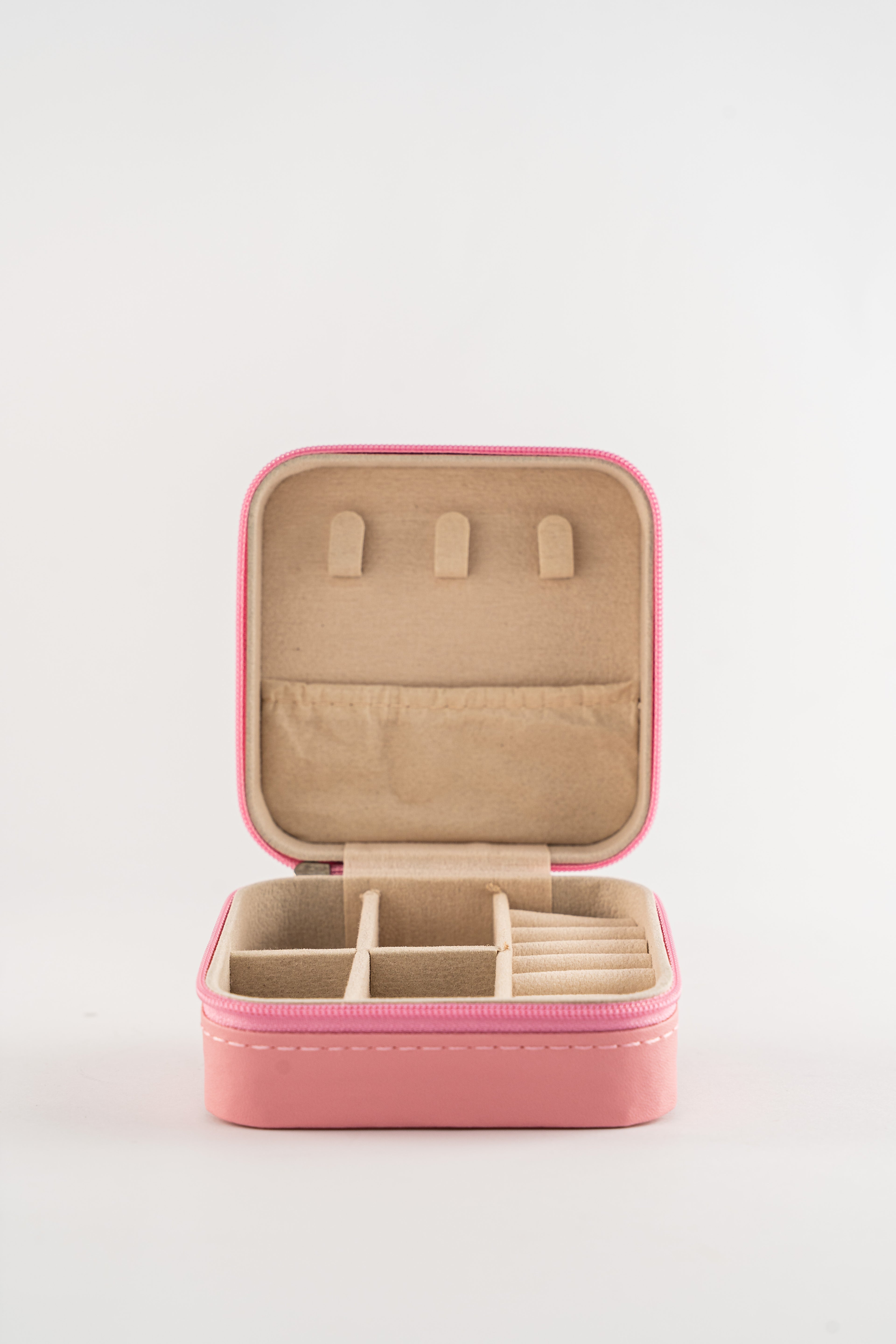 Pink Travel Jewelry Case