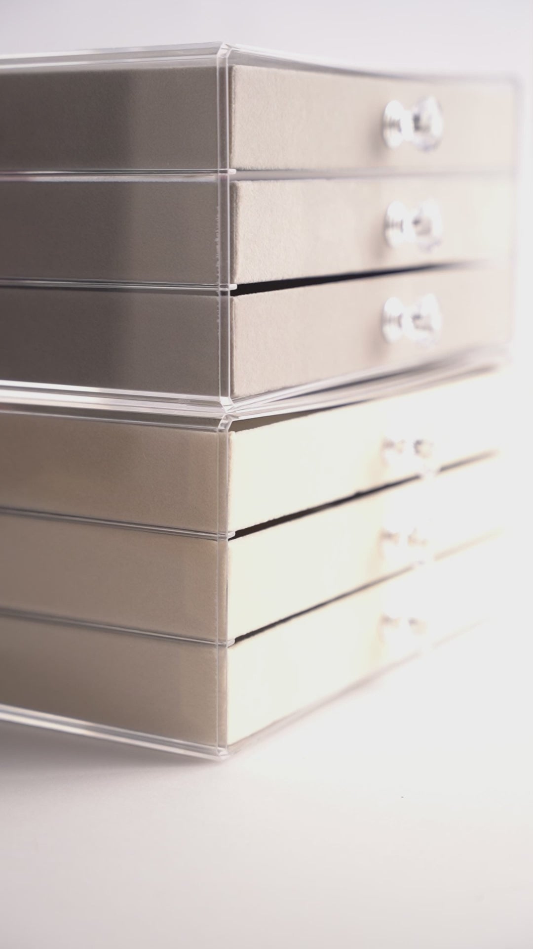 Grey Velvet Jewelry Organizer